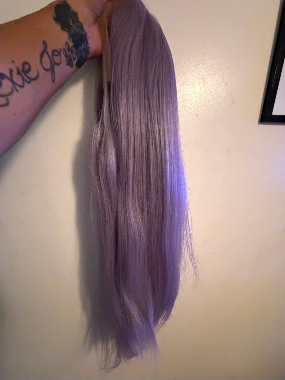 Pastel Lavender Long Wig - 28 inches long BNWT